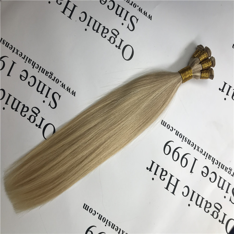 Hand tied weft  hair extension  H76